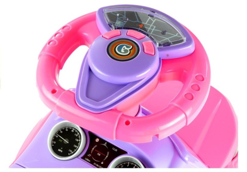 Pojazd dla dzieci jeździk z pchaczem Lean Toys 614W różowy 12m+ Pojazd dla dzieci jeździk z pchaczem Lean Toys 614W różowy 12m+