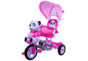 Rowerek trójkołowy Lean Toys 2808 Panda Różowy