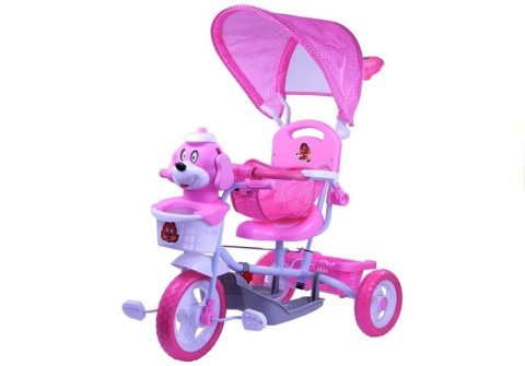 Rowerek trójkołowy Lean Toys 1776 Piesek Różowy Rowerek trójkołowy Lean Toys 1776 Piesek Różowy