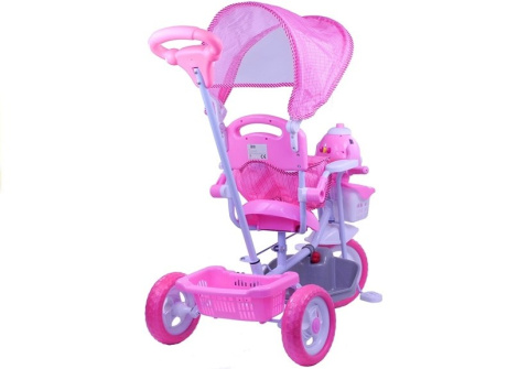 Rowerek trójkołowy Lean Toys 1776 Piesek Różowy Rowerek trójkołowy Lean Toys 1776 Piesek Różowy