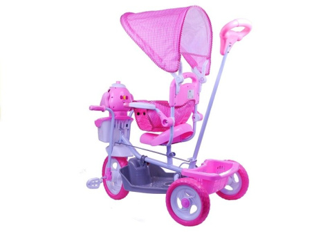 Rowerek trójkołowy Lean Toys 1776 Piesek Różowy Rowerek trójkołowy Lean Toys 1776 Piesek Różowy