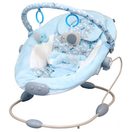 Leżaczek z muzyką i wibracjami Baby Mix BR245-2 Blue