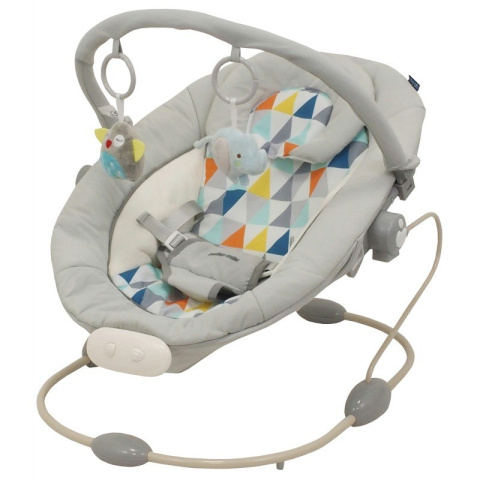 Leżaczek z muzyką i wibracjami Baby Mix BR245 Light Grey