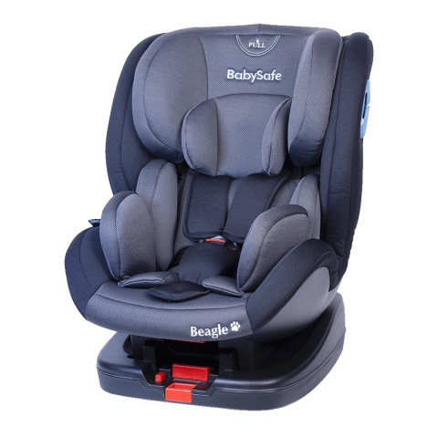 Fotelik samochodowy 0-25 kg BabySafe Beagle ISOFIX grey/black