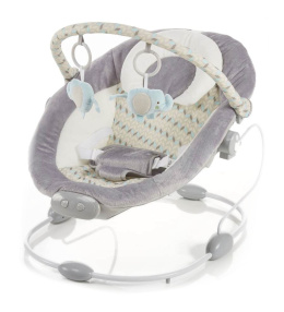 Leżaczek z muzyką i wibracjami Baby Mix BR245-3 Grey