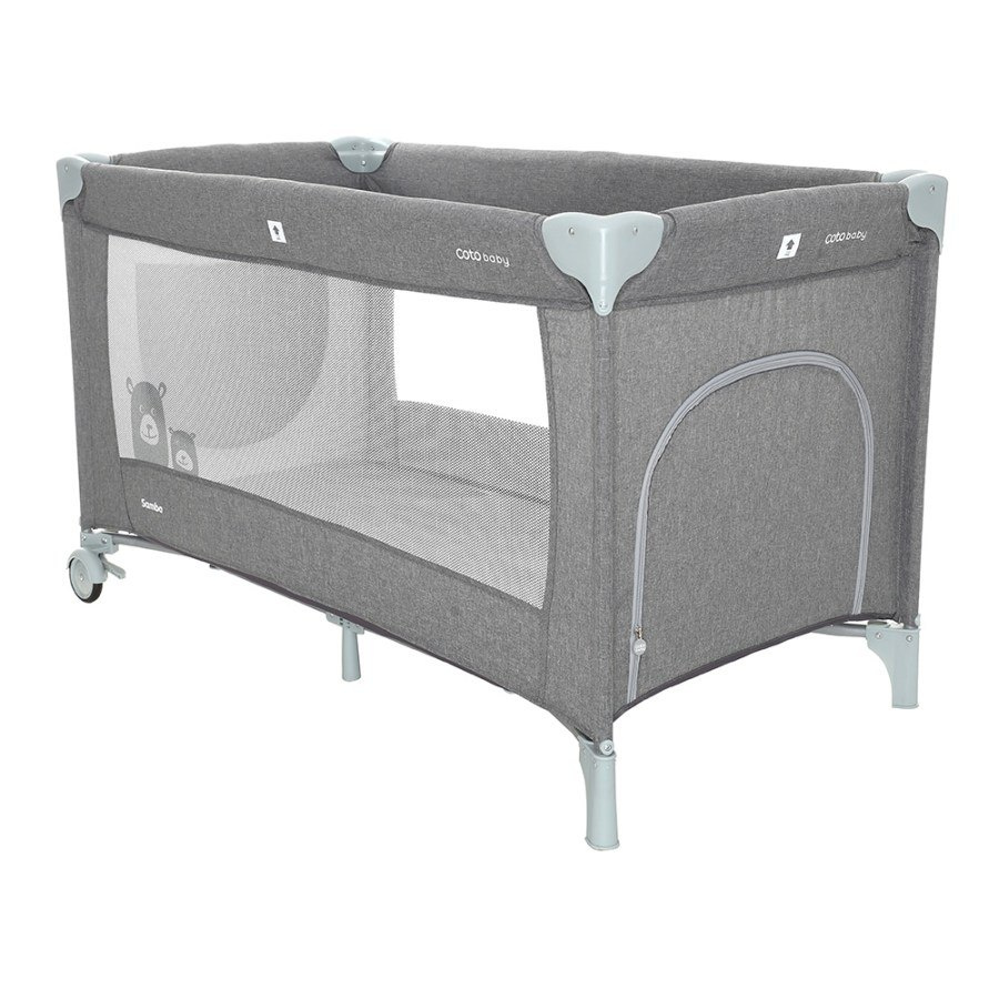 Łóżeczko turystyczne 120x60 Coto Baby Samba Dark Grey Linen Łóżeczko turystyczne 120x60 Coto Baby Samba Dark Grey Linen