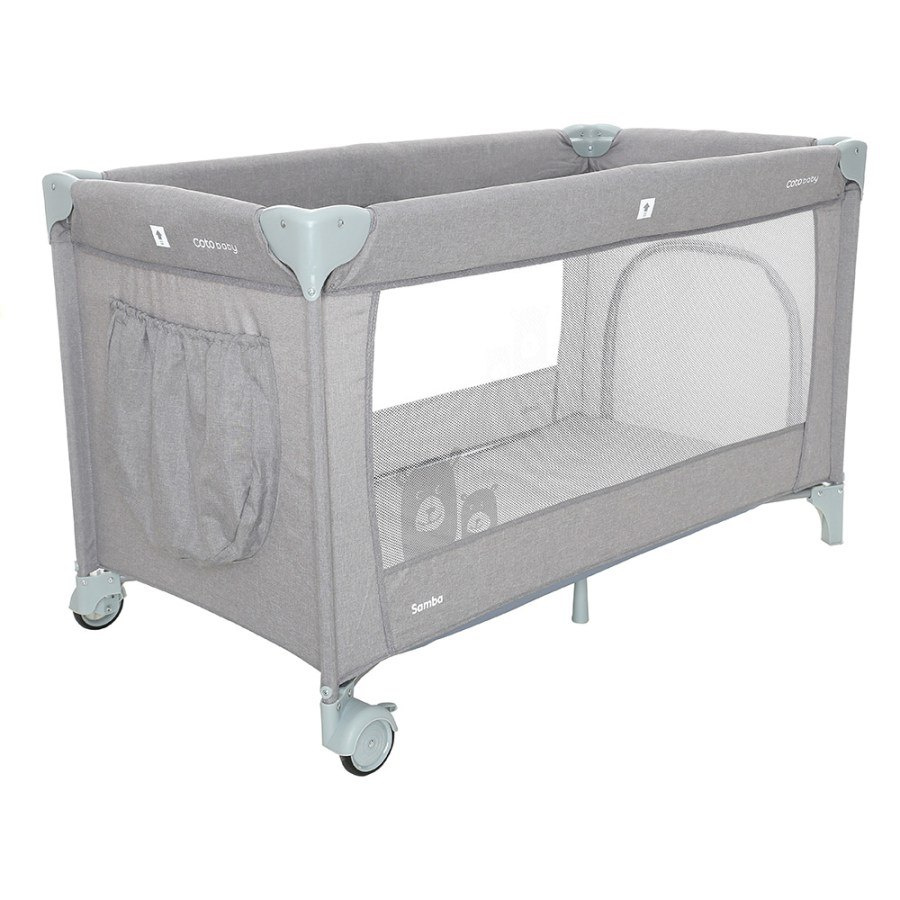 Łóżeczko turystyczne 120x60 Coto Baby Samba Grey Linen Łóżeczko turystyczne 120x60 Coto Baby Samba Grey Linen