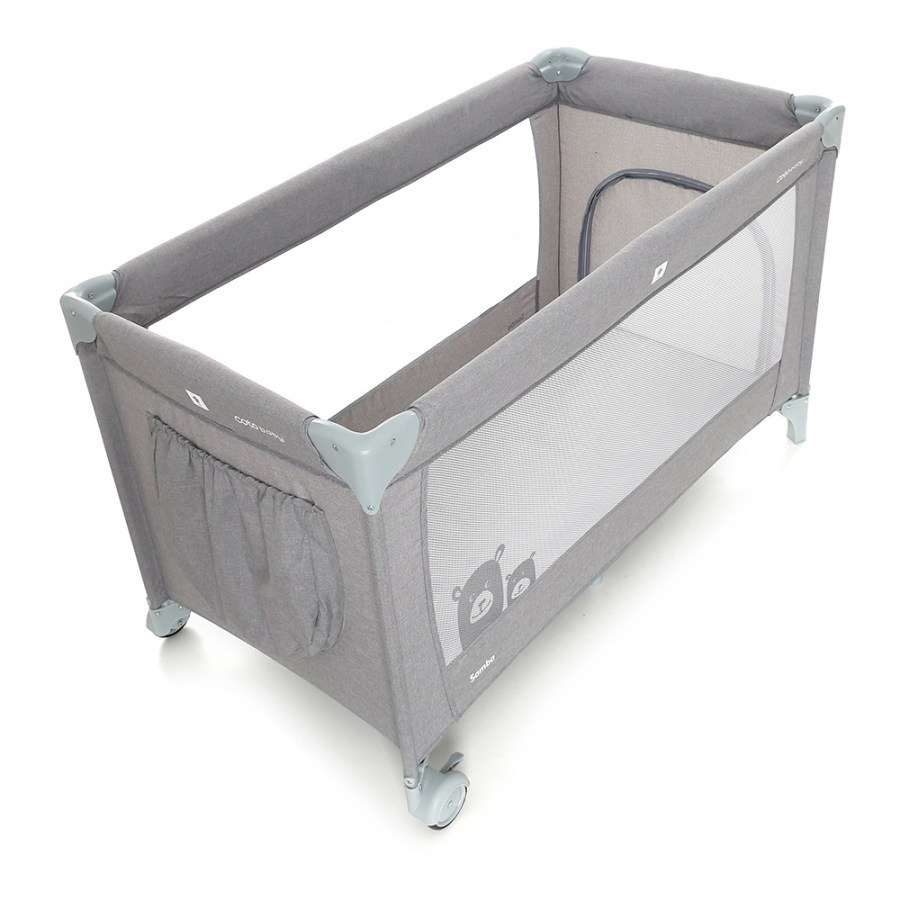 Łóżeczko turystyczne 120x60 Coto Baby Samba Grey Linen Łóżeczko turystyczne 120x60 Coto Baby Samba Grey Linen