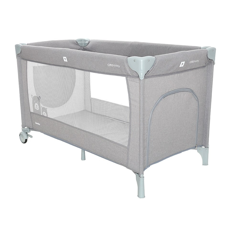 Łóżeczko turystyczne 120x60 Coto Baby Samba Grey Linen Łóżeczko turystyczne 120x60 Coto Baby Samba Grey Linen