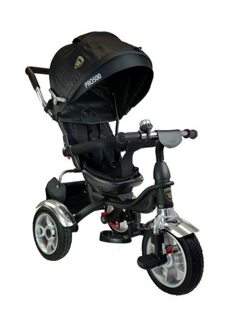 Rowerek trójkołowy Lean Toys PRO500 czarny 6m+