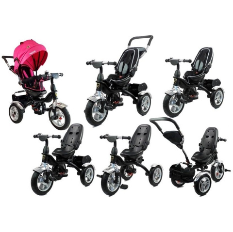 Rowerek trójkołowy Lean Toys PRO500 różowy