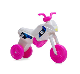 Trójkołowy jeździk dla dzieci MotorKid white/pink