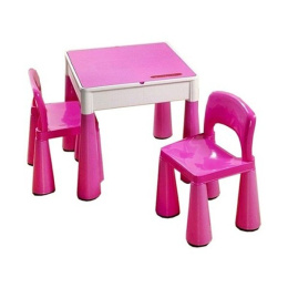 Zestaw mebli Tega Mamut Stolik + 2 krzesła pink
