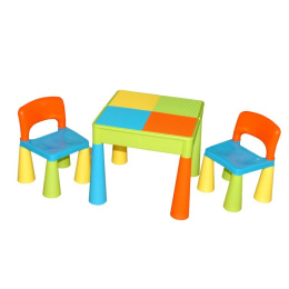 Zestaw mebli Tega Mamut Stolik + 2 krzesła multicolor