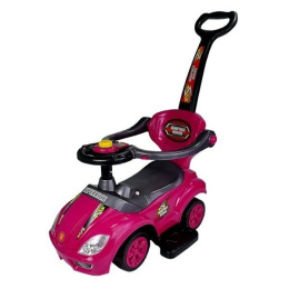 Jeździk z pchaczem 3w1 Lean Toys Mega Car pink
