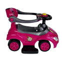 Jeździk z pchaczem 3w1 Lean Toys Mega Car pink