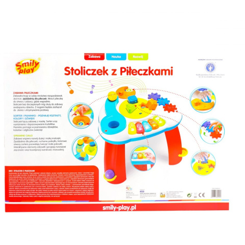 Stoliczek z piłeczkami Smily Play aktywizujący 12m+ Stoliczek z piłeczkami Smily Play aktywizujący 12m+