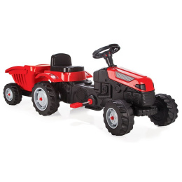 Traktor na pedały z przyczepą Pilsan 073168 czerwony 3l+