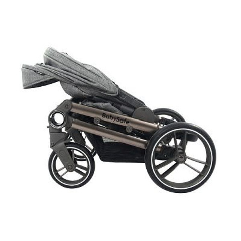 Wózek wielofunkcyjny 2w1 BabySafe Lucky Black + adaptery Wózek wielofunkcyjny 2w1 BabySafe Lucky Black + adaptery
