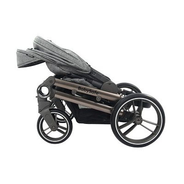 Wózek wielofunkcyjny 2w1 BabySafe Lucky Grey + adaptery Wózek wielofunkcyjny 2w1 BabySafe Lucky Grey + adaptery