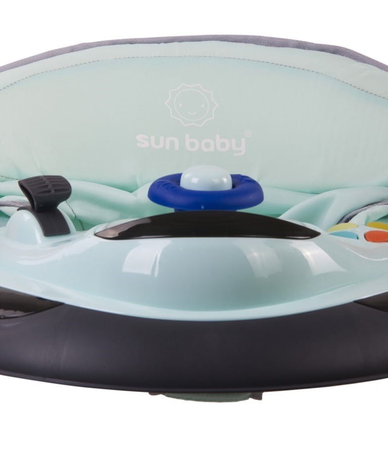 Chodzik z kierownicą Sun Baby turkusowo-szary Chodzik z kierownicą Sun Baby turkusowo-szary