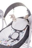 Huśtawka elektryczna - bujak 4Baby Swing Grey