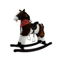Koń na biegunach Lean Toys ciemny brąz 74 cm 2251 3l+