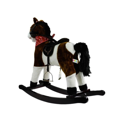 Koń na biegunach Lean Toys ciemny brąz 74 cm 2251 3l+ Koń na biegunach Lean Toys ciemny brąz 74 cm 2251 3l+