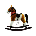 Koń na biegunach Lean Toys jasny brąz 74 cm 2254
