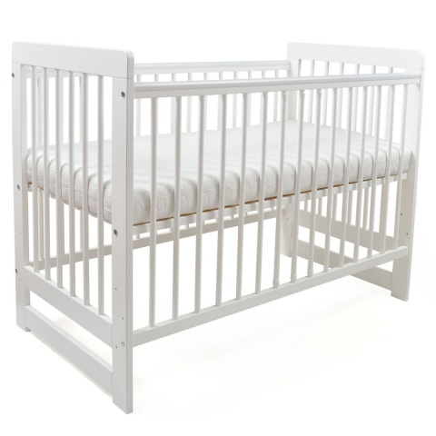 Drewniane łóżeczko dziecięce 120x60 Tomi XXI sofa białe z szufladą