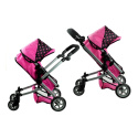 Wózek dla lalek Lean Toys Alice 2w1 głęboko-spacerowy 3815 3l+