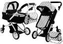 Wózek dla lalek Lean Toys Alice 2w1 głęboko-spacerowy 3816 3l+