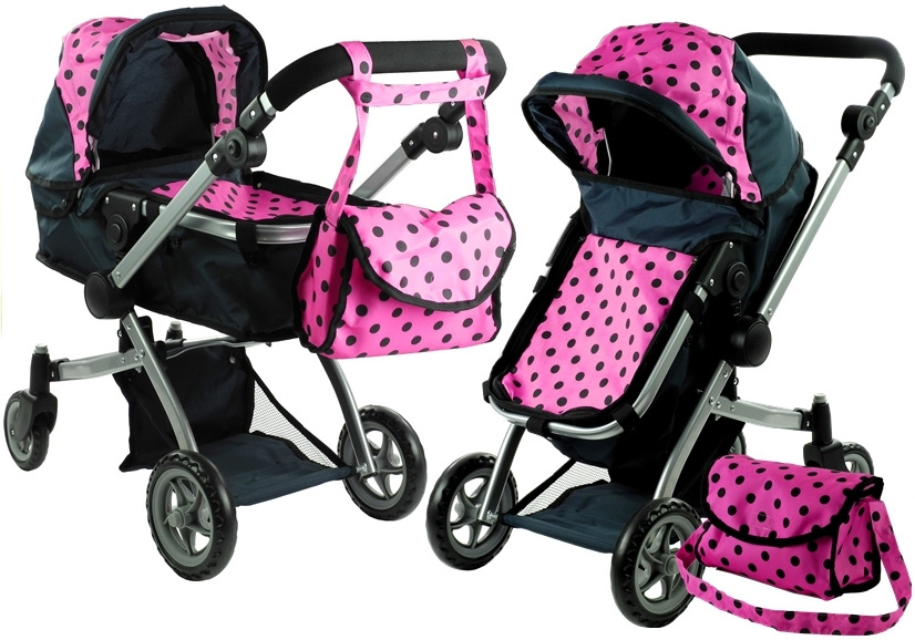 Wózek dla lalek LEAN Toys Alice 2w1 głęboko-spacerowy 3817 Wózek dla lalek LEAN Toys Alice 2w1 głęboko-spacerowy 3817