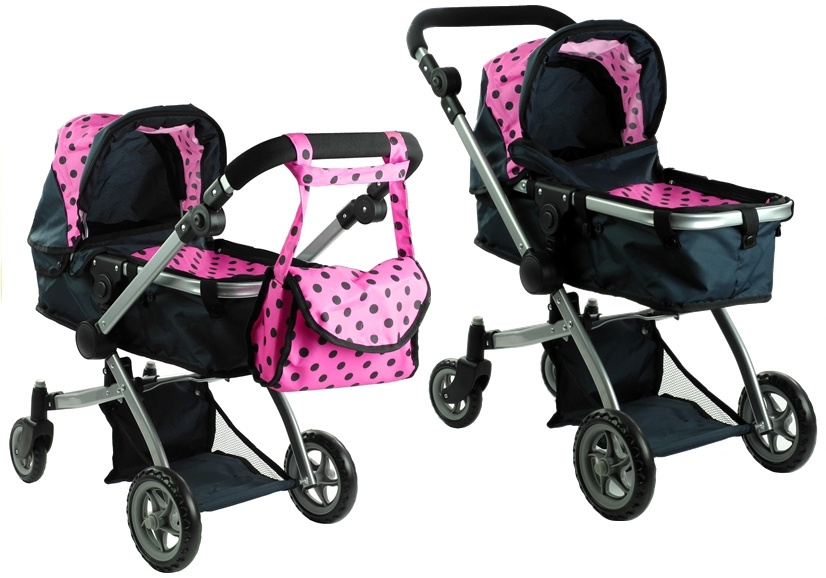 Wózek dla lalek LEAN Toys Alice 2w1 głęboko-spacerowy 3817 Wózek dla lalek LEAN Toys Alice 2w1 głęboko-spacerowy 3817