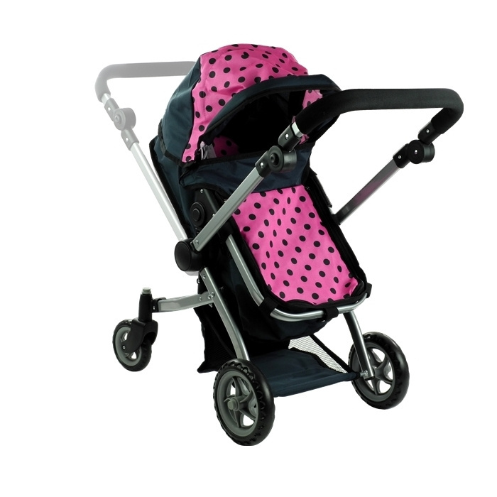 Wózek dla lalek LEAN Toys Alice 2w1 głęboko-spacerowy 3817 Wózek dla lalek LEAN Toys Alice 2w1 głęboko-spacerowy 3817