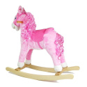 Koń na biegunach Lean Toys różowy 74 cm 2255 3l+