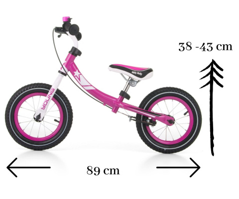 Rowerek biegowy Milly Mally Young Pink