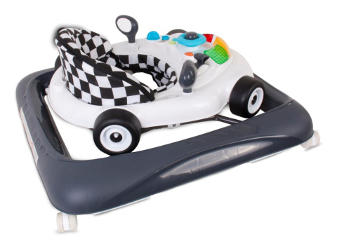 Chodzik wyścigówka Sun Baby czarno-biały B01.023.1.1 6m+ Chodzik wyścigówka Sun Baby czarno-biały B01.023.1.1 6m+