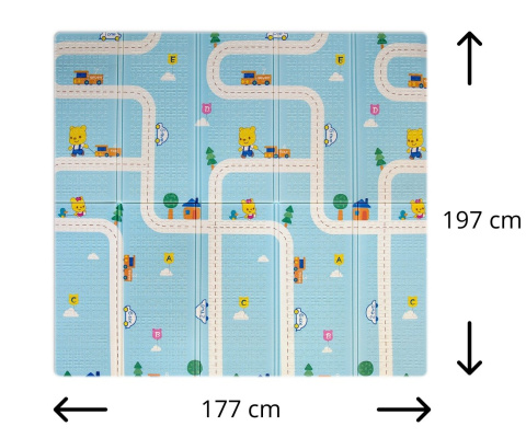 Mata piankowa składana Milly Mally Play Blue Street T1 Mata piankowa składana Milly Mally Play Blue Street T1