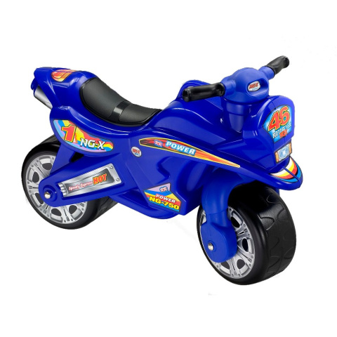 Motorek dwukołowy jeździk Pożarlik niebieski