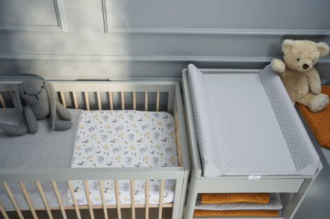 Przewijak profilowany miękki 50x70 Ceba Baby Caro Szare Przewijak profilowany miękki 50x70 Ceba Baby Caro Szare