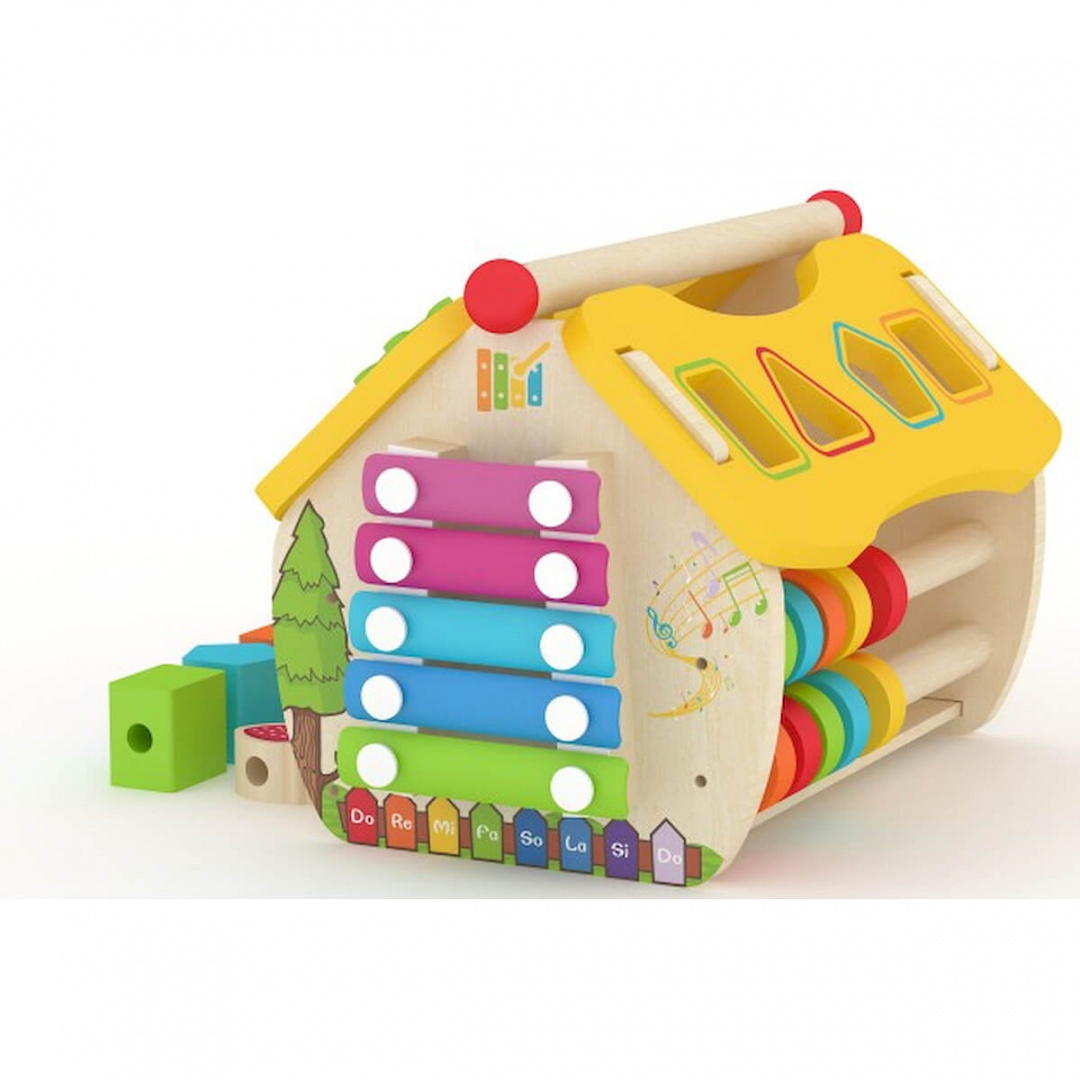 Smily Play Domek aktywizujący drewniany edukacyjny Smily Play Domek aktywizujący drewniany edukacyjny