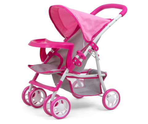 Wózek dla lalek Milly Mally Kate Prestige Pink 3l+ Wózek dla lalek Milly Mally Kate Prestige Pink 3l+