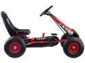 Gokart na pedały pompowane koła SP0153 red