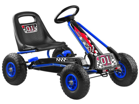 Gokart na pedały pompowane koła SP0153 blue