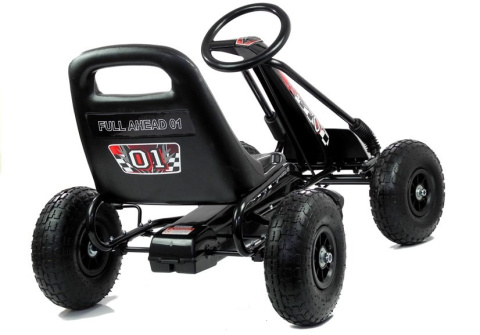 Gokart czerwony A-15 pompowane koła Lean Toys 598 Gokart czerwony A-15 pompowane koła Lean Toys 598