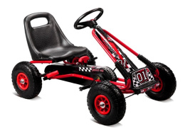 Gokart czerwony A-15 pompowane koła Lean Toys 598