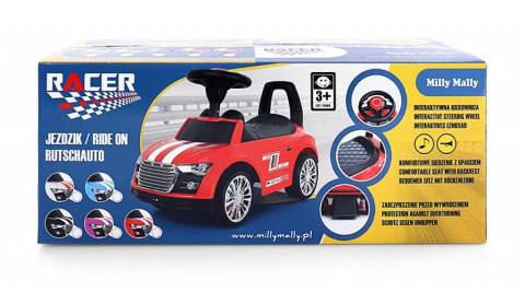 Jeździk pojazd dla dzieci Milly Mally Racer Black