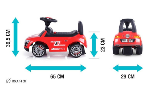Jeździk pojazd dla dzieci Milly Mally Racer Black