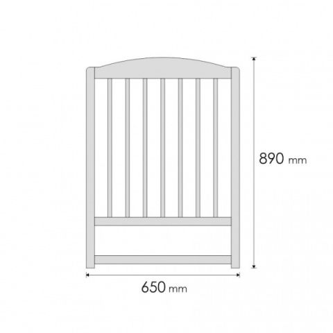 Drewniane łóżeczko dziecięce 120x60 Tomi XXI sofa białe z szufladą